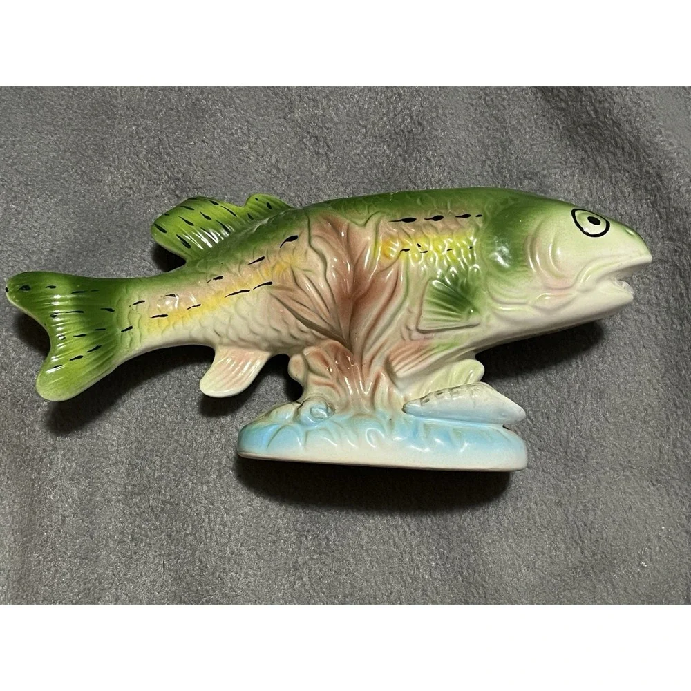 Vintage Planter/Vase Trout‎ Fish - Nancy Pew Giftware Co T13165